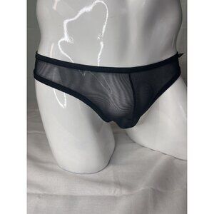 ENVY L/XL Mesh Thong Black Gay SEXY Mens Undrwear See Through